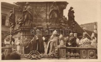 Budapest, I. Szentháromság-szobor, IV. Károly király eskütétele