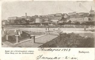 Budapest I. Budai vár Krisztinaváros felől (sérült?)