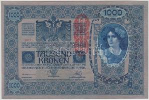 1902. 1000K mindkét oldal német, "Deutschösterreich" felülbélyegzéssel T:I kis sarokkopás Adamo SK35/1
