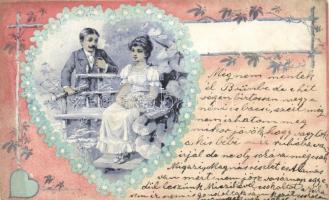 Romantic greeting card, litho (EB)