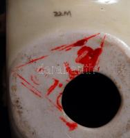 Aradora porcelán asztali óra, működik, jelzett, apró lepattanásokkal, m:21 cm