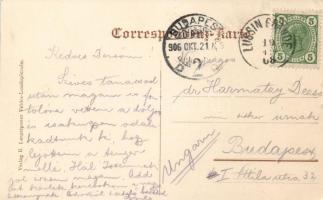 Veli Losinj, Lussingrande; Dr. Harmatzy Dezső miniszteri titkárnak címzett képeslap / postcard to th...