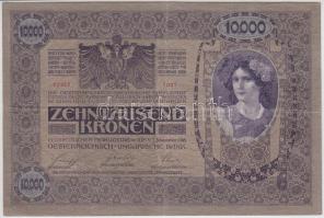 1918. 10.000K felülbélyegzés nélkül T:III
Adamo K40