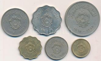 Líbia 1965. 1M-100M 6xklf db teljes sor T:vegyes
Lybia 1965. 1 Millieme - 100 Milliemes 6xdiff pcs c...