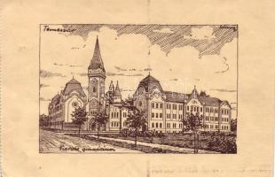 Temesvár, Piarista gimnázium /  secondary school s: Lamoss (EK)