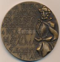 Csíkszentmihályi Róbert (1940-) 1975. "A Magyar Tudományos Akadémia 150. évfordulója / Széchenyi István" Br emlékérem (70mm) T:1-