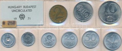 1971. 2f-10Ft 9db klf érmés forgalmi sor fóliatokban T:1 Adamo FO4
