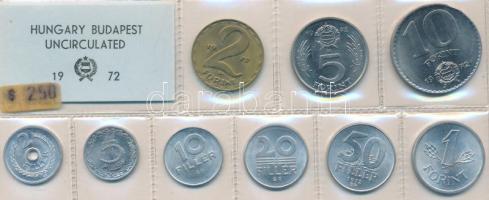 1972. 2f-10Ft 9db klf érmés forgalmi sor fóliatokban T:1