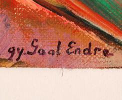 Gaál Endre (1904-?): Kondorkeselyű. Olaj, vászon-karton, jelzett, 25×20 cm