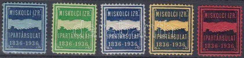 1936 Miskolci Izr. Ipartársulat 5 klf levélzáró