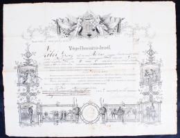 1889 Gyula, Végelbocsátó levél a honvédség kötelékéből népfölkelési kötelezettség meghagyásával