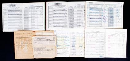 1913-1946 5 db takarékbetétkönyv (Magyar-Hollandi Bank, Pestszenterzsébeti Hitelszövetkezet, Budapes...