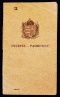 1922 Bp., Magyar Királyság által kiadott fényképes útlevél / passport