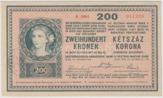 1918. 200K "2004" 3,5mm sima hátlapon "Kiskunhalas R.T. Város Adóhivatala" T:II- Adamo K31/5Be