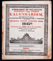 1845 Pest, Közhasznú és mulattató nemzeti vagy hazai kalendárium magyarországi és erdélyi katolikusok, evangélikusok és óhitűek számára
