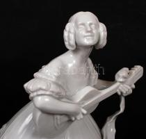 Herendi Déryné, fehér mázas, jelzett (mélynyomás),  hibátlan, m:35 / Herendi Déryné numbered chinawa...