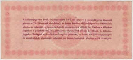 Budapest 1945. 100P "Élelmezési kölcsönjegy" T:III
Adamo BUP-11.2