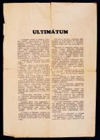 1944 Malinovszki és Tolbuchin hadseregparancsnokok által kiadott ultimátum a budapesti német és magyar csapatok vezénylő tábornokának