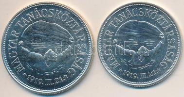 1969. 50Ft Ag + 100Ft Ag "Tanácsköztársaság" pár T:BU felületi karc