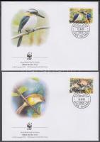 WWF: Birds set on 4 FDC WWF: Madarak sor 4 db FDC-n