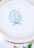 Herendi Viktória mintás ékszeres doboz, kézzel festett, jelzett, hibátlan, d:7 cm / Herend porcelain...