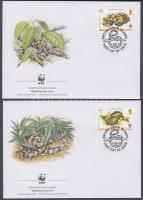 WWF: Boák sor 4 db FDC-n WWF: boas set on 4 FDC