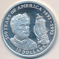 Cook-szigetek 1990. 10$ Ag "500 éve fedezték fel Amerikát" T:PP
Cook Islands 1990. 10 Doll...