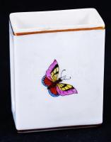 Herendi Rothschild gyufatartó, kézzel festett, jelzett (koronás), hibátlan, m:5,5 cm