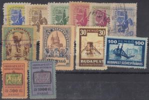 12 db Budapest városi illetékbélyeg (20.000)