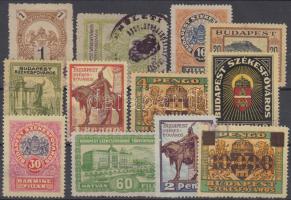 12 db Budapest városi illetékbélyeg (15.000)
