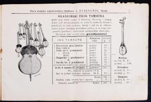 cca 1900 Janko Stjepusin tamburin katalógus, 32p