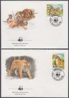 WWF: Tigers set on 4 FDC WWF: Tigrisek sor 4 db FDC-n