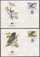 WWF: Madarak sor 4 db FDC-n WWF: Birds set on 4 FDC