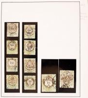 1868 Határőrvidék, 10 db bélyegzővel érvénytelenített okmánybélyeg