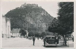 Déva, Várrom / castle ruins, automobile