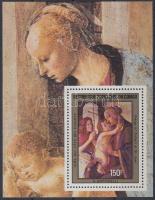 Karácsony: Botticelli bélyeg vágott blokkformában Christmas: Botticelli stamp in imperforated block ...