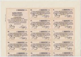 Derecske 1926. "Derecskei Közgazdasági Bank" részvénye 10P-ről szárazpecséttel, szelvények...