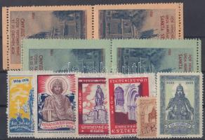 10 db Szt. István levélzáró, közte 2 fordított pár