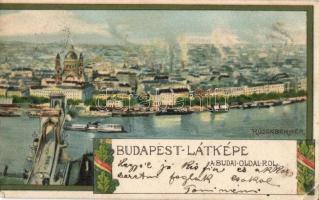 Budapest, budai oldal, litho s: Rosenberger (EK)