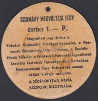 1939 Jótékonyság napja adományjegy