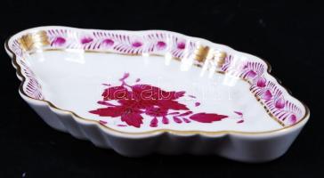 Herendi Apponyi mintás kis tálka, jelzett, kézzel festett, hibátlan, 8×12 cm