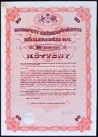 1923. "Budapest Székesfővárosi Közlekedési Rt." "B" kötvénye szárazpecséttel, szelvényekkel T:I-