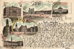 1897 Temesvár, floral litho; Uhrmann Henrik kereskedése, saját kiadása (Rb)
