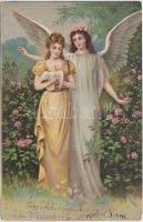 Angel, dove, Emb. litho (fa)