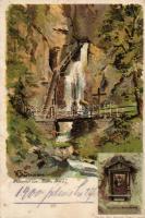 Mürzsteg, Wasserfall Zum toten Weib, litho s: W. Sardemann (fa)