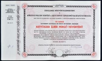 13db vegyes részvény és kötvény, közte 1906. "Pesti Hazai Első Takarékpénztár-Egyesület" n...