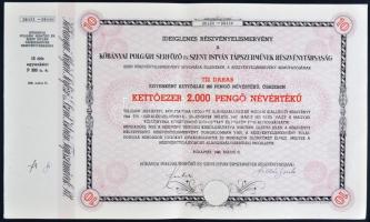 13db vegyes részvény és kötvény, közte 1906. "Pesti Hazai Első Takarékpénztár-Egyesület" n...