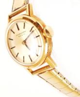 Arany (18K) tokos IWC női karóra, fém szíjjal, jelzett, tok szám:2145130, működik, bruttó:15,9 g