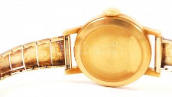 Arany (18K) tokos IWC női karóra, fém szíjjal, jelzett, tok szám:2145130, működik, bruttó:15,9 g