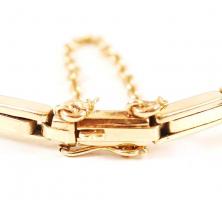 Arany (18K) tokos IWC női karóra, fém szíjjal, jelzett, tok szám:2145130, működik, bruttó:15,9 g